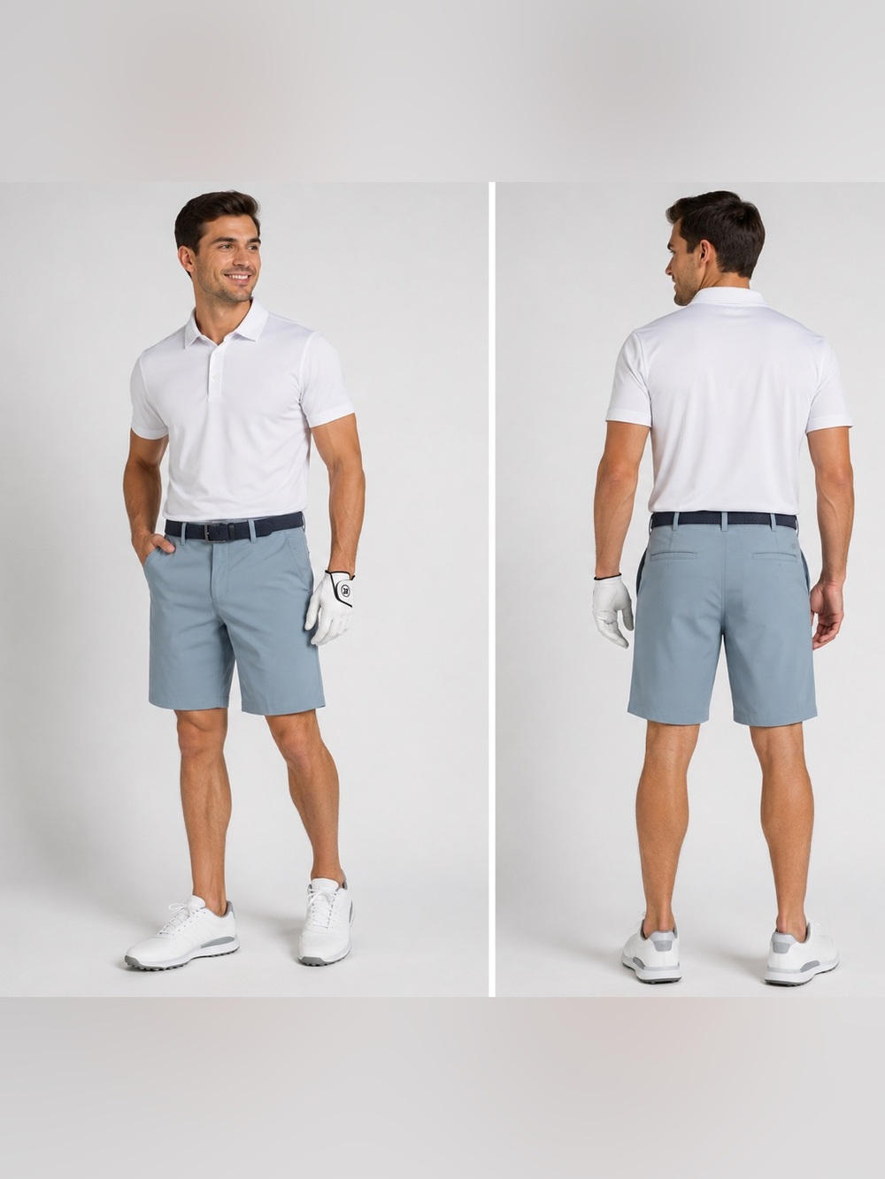 All In Motion Men’s 360 Golf Shorts Light Blue 8” Inseam Size 34 NWT